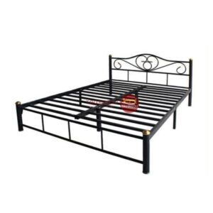Iron bed, Lotus model, price size 5 feet, black color